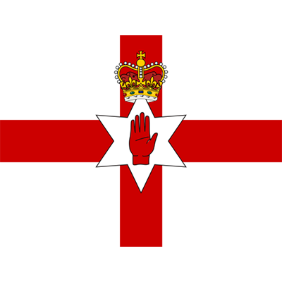 Official Flag of Northern Ireland design, perfect for baby products like bibs, hats, and clothes.\n\nCaption: Celebrat