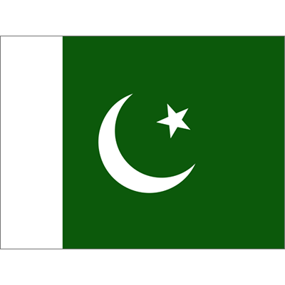 Official Flag of Pakistan, a vibrant green flag with a white crescent and star, perfect for baby accessories.\n\nCapti