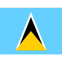 Official Flag of Saint Lucia, perfect for baby items like bibs, booties, and bodysuits, available at pacifier-baby.com