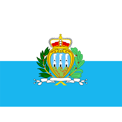 Official Flag of San Marino on a baby product, perfect for themed items at pacifier-baby.com.\n\nCaption: Celebrate he