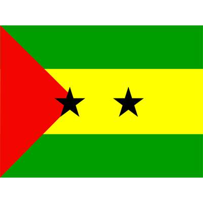 Official Flag of São Tomé and Príncipe design, perfect for baby products like bibs and bodysuits.\n\nCaption: Show you