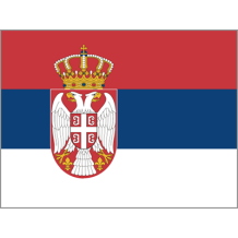 Official Flag of Serbia design, ideal for baby products like bibs and bodysuits. \n\nCaption: Celebrate your heritage 