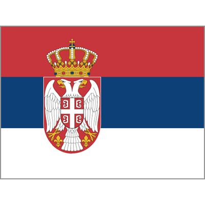 Official Flag of Serbia design, ideal for baby products like bibs and bodysuits. \n\nCaption: Celebrate your heritage 