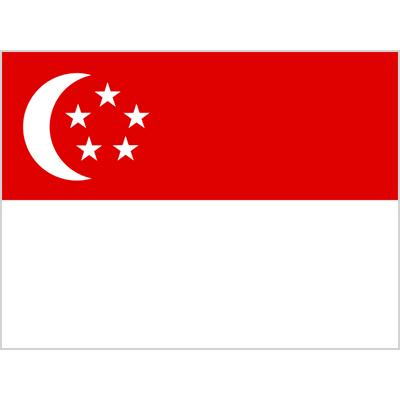Official Flag of Singapore, ideal for baby items like bodysuits and bibs.\n\nCaption: Celebrate your love for Singapor
