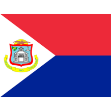Official Flag of Sint Maarten, featured as a design element for baby products available at pacifier-baby.com.\n\nCapti