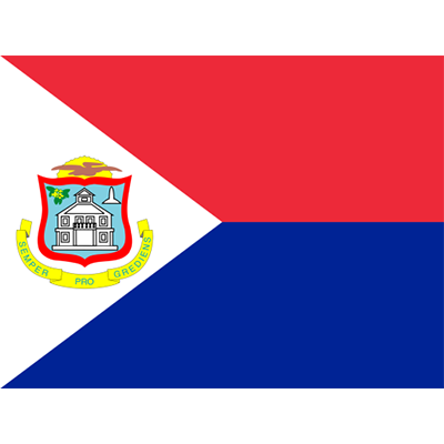 Official Flag of Sint Maarten, featured as a design element for baby products available at pacifier-baby.com.\n\nCapti