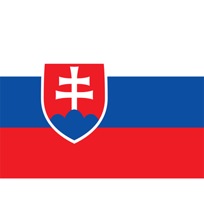Official Flag of Slovakia designed for baby products like pacifiers and bibs.\n\nCaption: Celebrate Slovakia with this