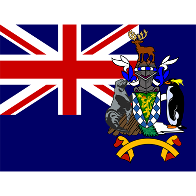 Official Flag of South Georgia and the South Sandwich Islands displayed on a baby bodysuit. \n\nCaption: Celebrate you