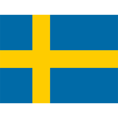 Official Flag of Sweden, perfect for baby products like bodysuits and bibs at pacifier-baby.com.\n\nCaption: Celebrate