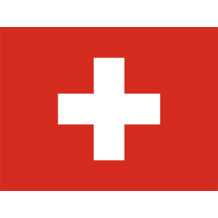 Official Flag of Switzerland on a red background, ideal for baby clothing and accessories.\n\nCaption: Celebrate Swiss