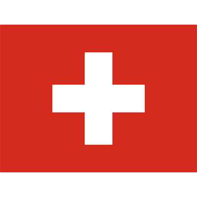 Official Flag of Switzerland on a red background, ideal for baby clothing and accessories.\n\nCaption: Celebrate Swiss