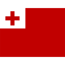 Official Flag of Tonga, a design featuring a red field and white canton with a cross, ideal for baby items.\n\nCaption