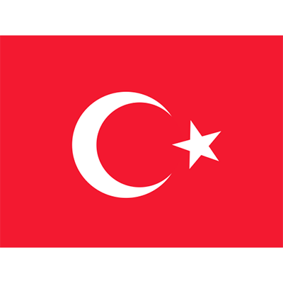 Official Flag of Turkey featured on a baby bib, perfect for adding a touch of national pride to your baby\'s wardrobe.