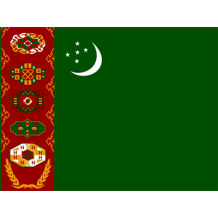 Official Flag of Turkmenistan, ideal for baby items like bodysuits, hats, and bibs at pacifier-baby.com.\n\nCaption: C