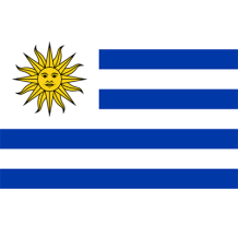 Official Flag of Uruguay design, ideal for baby products like bodysuits and bibs at pacifier-baby.com.\n\nCaption: Cel