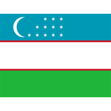 Official Flag of Uzbekistan displayed on baby products like pacifiers and bibs.\n\nCaption: Explore our collection fea