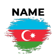 Brush effect flag of Azerbaijan, suitable for baby products like pacifiers and clothing.\n\nCaption: Explore our uniqu