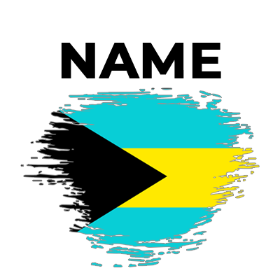 Brush effect flag of the Bahamas, perfect for baby products like pacifiers and bibs.\n\nCaption: Celebrate your little