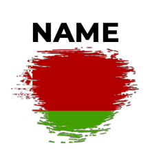Brush effect flag of Belarus displayed in vibrant red and green colors, suitable for baby products.\n\nCaption: Discov