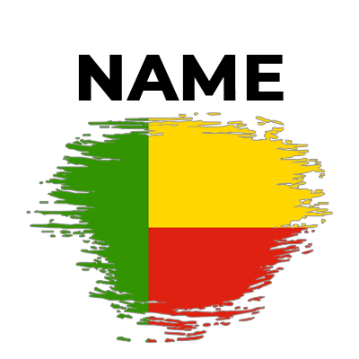 Brush stroke flag design of Benin, perfect for baby clothing and accessories.\n\nCaption: Celebrate cultural pride wit