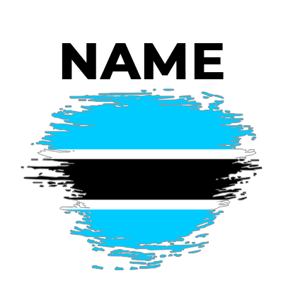 Brush effect design featuring the colors of the Botswana flag, perfect for baby items.\n\nCaption: Celebrate your love
