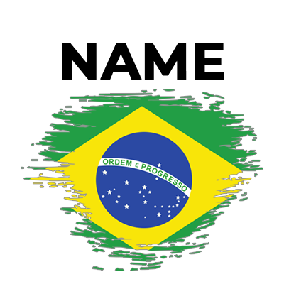 Brazil brush stroke flag design for baby products.\n\nCaption: Celebrate your little one\'s style with our Brazil brus