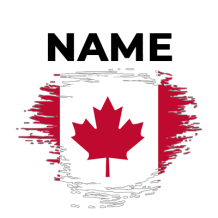Brush stroke effect of the Canadian flag, representing a stylish baby product design.\n\nCaption: Celebrate Canada wit