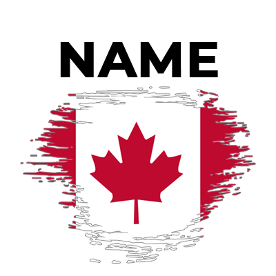 Brush stroke effect of the Canadian flag, representing a stylish baby product design.\n\nCaption: Celebrate Canada wit