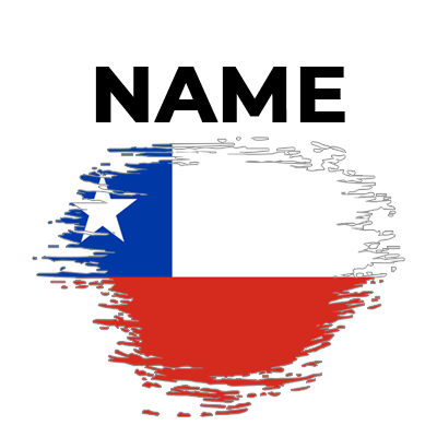 Brush effect Chile flag design, perfect addition to baby items like pacifiers and bibs. \n\nCaption: Celebrate your li