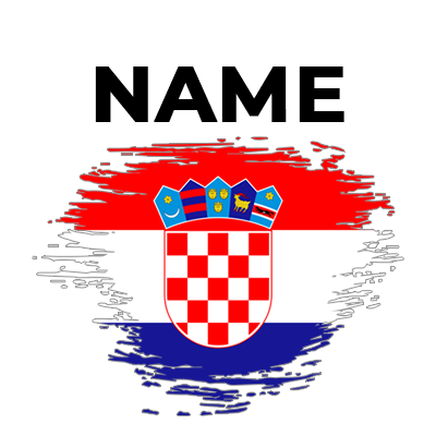 Croatia Brush Stroke Flag design suitable for baby products like pacifiers, clips, or bodysuits.\n\nCaption: Celebrate