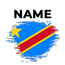 Brush effect flag of the Democratic Republic of the Congo, perfect for baby items like pacifiers and bodysuits.\n\nCap