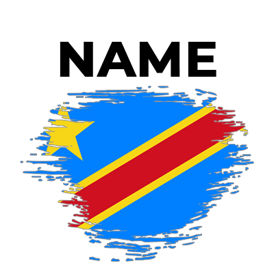 Brush effect flag of the Democratic Republic of the Congo, perfect for baby items like pacifiers and bodysuits.\n\nCap