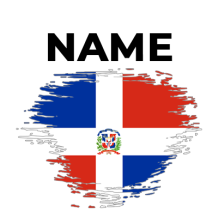 Brush Stroke Flag Dominican Republic design ideal for baby products like bodysuits and bibs.\n\nCaption: Celebrate cul