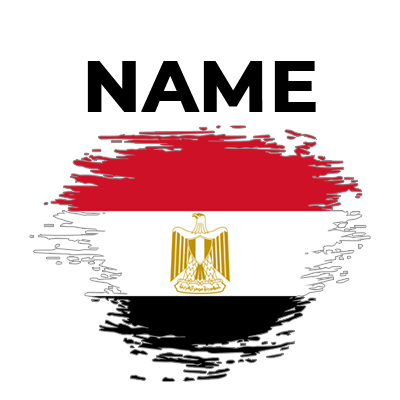 Brush stroke design of the Egyptian flag, perfect for baby items to show off cultural pride.\n\nCaption: Celebrate cul
