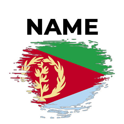 Eritrea Brush Stroke Flag design, perfect for baby items like pacifiers, bodysuits, and bibs at pacifier-baby.com.\n\n