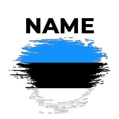 Brush effect design featuring the flag of Estonia, ideal for baby products like pacifiers and bibs. \n\nCaption: Explo
