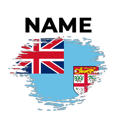Fiji brush stroke flag design, perfect for baby items like pacifiers and bodysuits at pacifier-baby.com.\n\nCaption: C