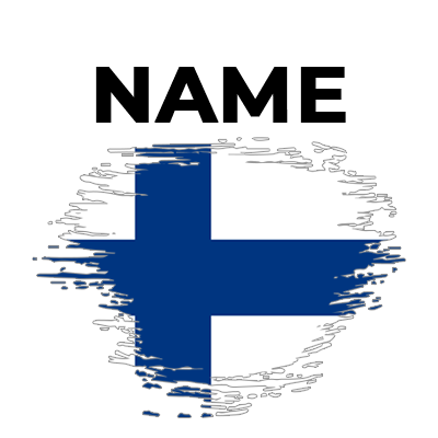 Brush Stroke Flag Finland design, perfect for baby items like pacifiers and bodysuits.\n\nCaption: Adorn your baby\'s 