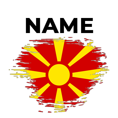 North Macedonia Brush Stroke Flag design perfect for baby products like bodysuits and bibs.\n\nCaption: Celebrate your