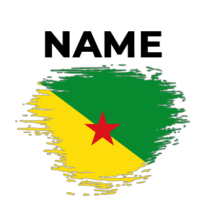 French Guiana brush stroke flag effect design, ideal for baby products like bodysuits and bibs.\n\nCaption: Celebrate 