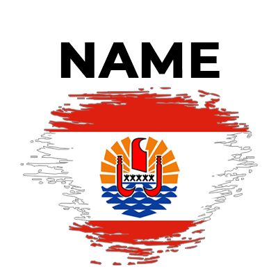 Brush stroke flag design of French Polynesia, perfect for baby apparel and accessories.\n\nCaption: Discover the Brush