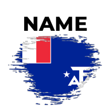 Brush stroke design featuring the flag of the French Southern Territories, perfect for baby items.\n\nCaption: Unique 