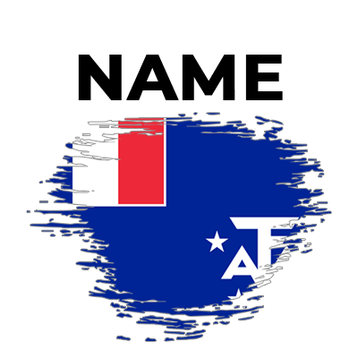 Brush stroke design featuring the flag of the French Southern Territories, perfect for baby items.\n\nCaption: Unique 
