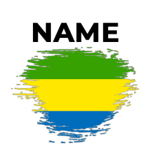 Brush stroke design of the Gabon flag, perfect for baby products like pacifiers and bodysuits.\n\nCaption: Celebrate y