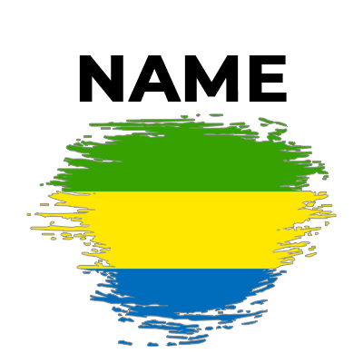 Brush stroke design of the Gabon flag, perfect for baby products like pacifiers and bodysuits.\n\nCaption: Celebrate y