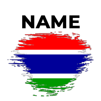 Brush stroke flag of Gambia design, perfect for baby products like pacifiers and bibs from pacifier-baby.com.\n\nCapti
