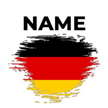 Brush effect flag design featuring the colors of Germany, suitable for baby products like bodysuits and pacifiers.\n\n