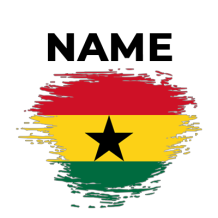 Ghana brush stroke flag design, perfect for baby items like pacifiers and bibs. \n\nCaption: Celebrate Ghana with this