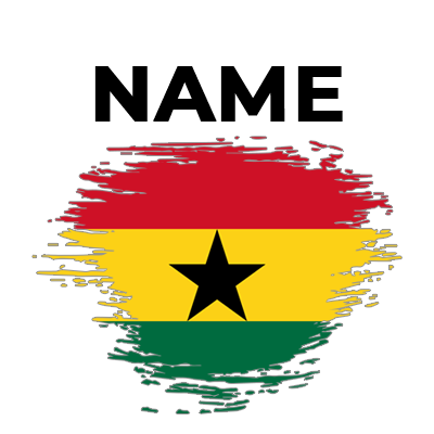 Ghana brush stroke flag design, perfect for baby items like pacifiers and bibs. \n\nCaption: Celebrate Ghana with this