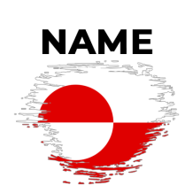 Greenland brushstroke effect flag design, ideal for baby products like pacifiers and clothing.\n\nCaption: Discover th